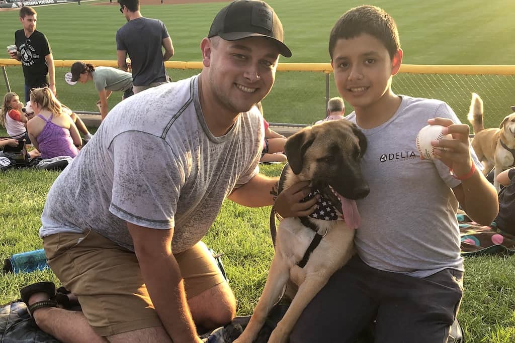 Ben Faust and his mentee at an Indianapolis Indians game.