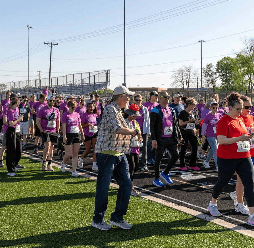 Runners and walkers start at the Megan Hammerle Memorial 5K